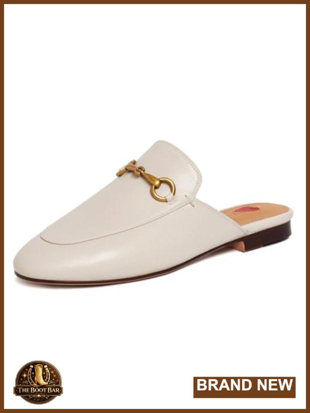 Vertundy PU Leather Mules Slip On Backless Loafers Flat Work Shoes
